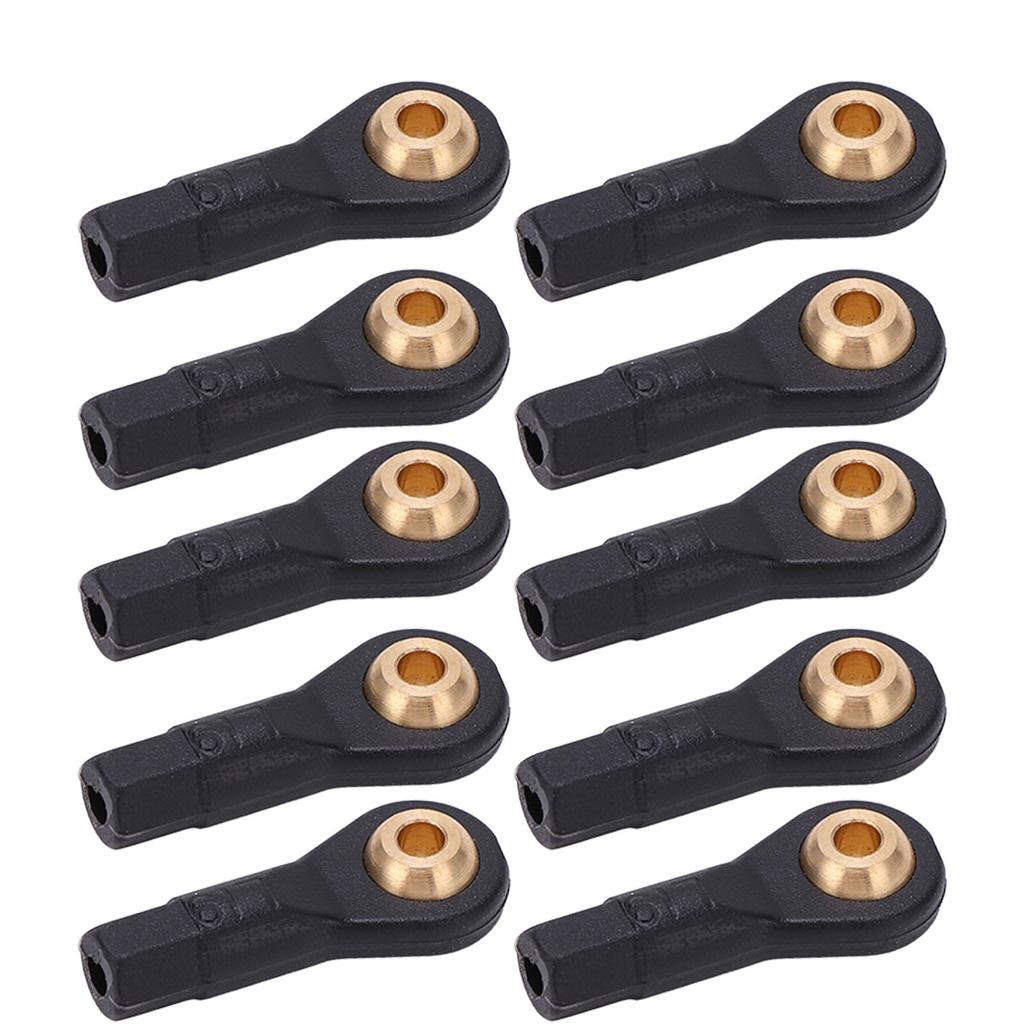 10Pcs RC Tie Rod Ball Head Durable Plastic Light Weight Wear Resistant Accurate Size M2 Tie Rod End Ball Joint