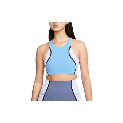 Quick-Dry Medium Support Color Block Sports Bra Women Underwear Blue DM0679-462