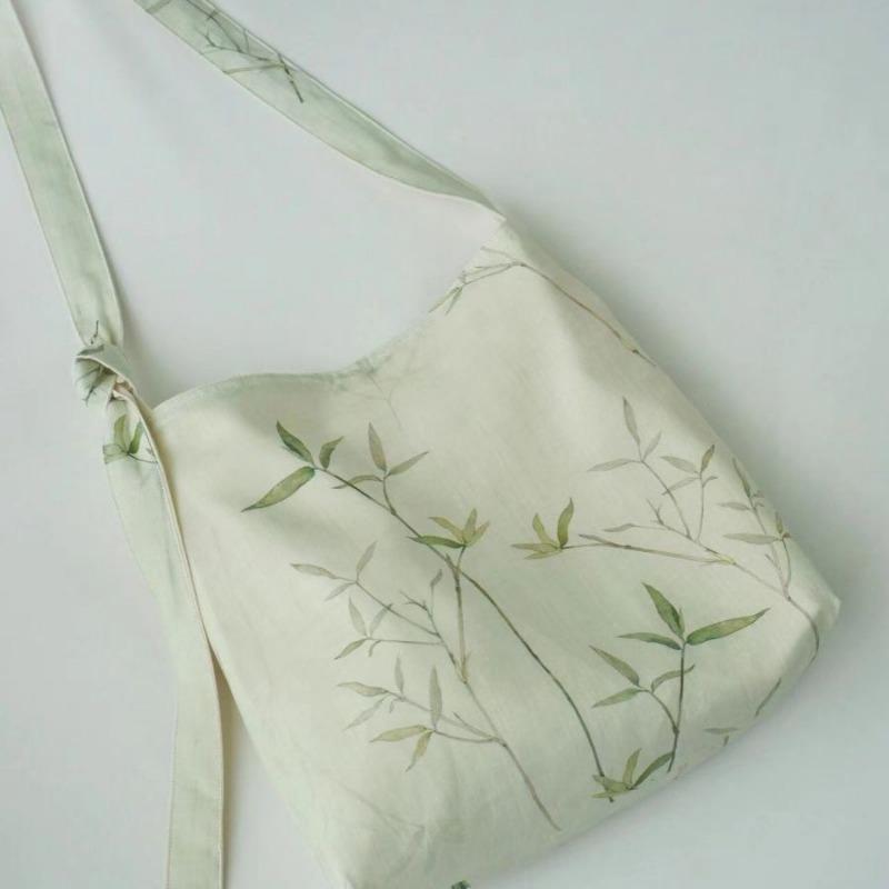 

Новая одноплечевая сумка-кроссбоди в китайском стиле, элегантная и художественная сумка-тоут зелёный