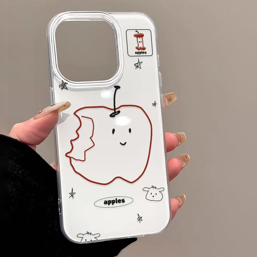 Painted Phone Case for iPhone 12 13 15 16 iPhone 16 12 13 14 15 Pro  14 15 16 Pro Max Coverage Shockproof Anti-Fingerprint Fresh Style Protective Case