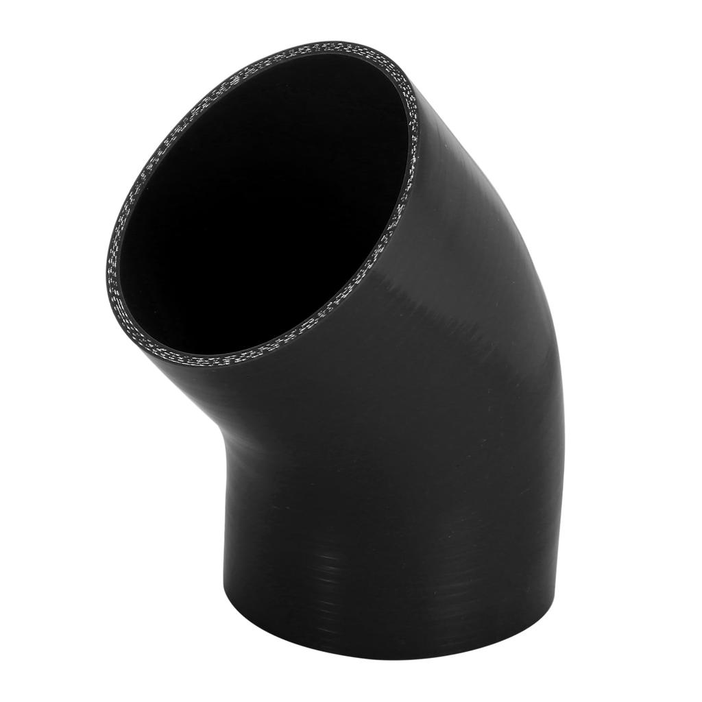 X AUTOHAUX 102mm 4" ID 45 Degree Elbow Silicone Reducer Coolant Hose, Silicone Hose Coupler, Black for Car Intercooler Intake Piping