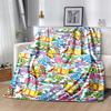 1Pc Colorful Creatures Celebration Blanket Soft And Comfortable Casual Warm Camping Travel Christmas Halloween Gift M921123