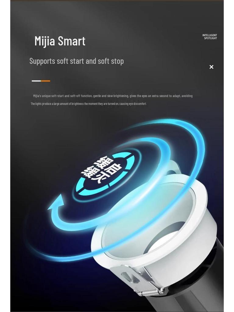 Smart Dimming & Color-Changing LED Recessed Spotlight for Anti-Glare Villa Wall