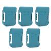 5Pcs Lithium Battery Storage Rack Shelf Bracket Belt Slot for Makita 18V Fixing DevicesCyan
