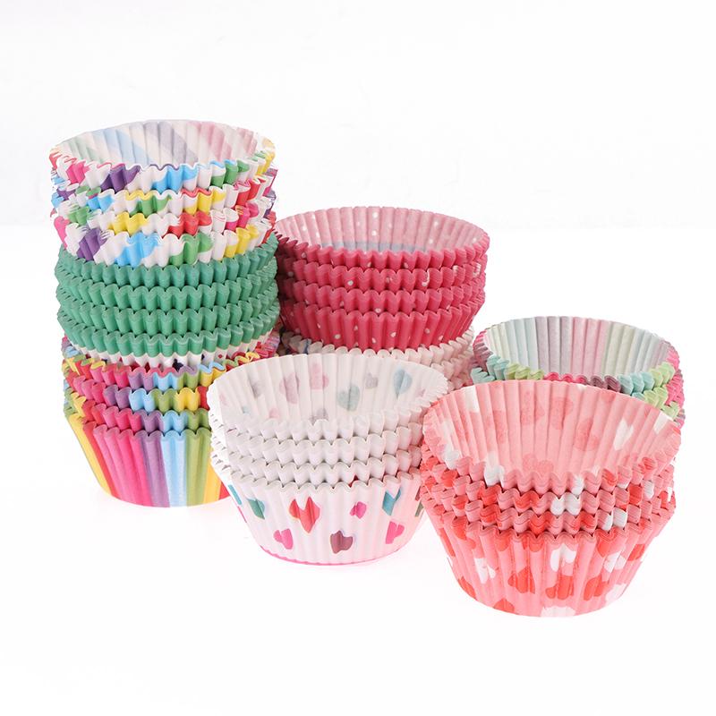 100 Stück Muffinformen Cupcake Papierförmchen Cupcake-Förmchen Backen Muffinform DIY Party Tablett Kuchen Dekoration Werkzeuge Geburtstagsparty Deko