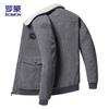 Romon Men's Fleece-Lined Corduroy Jacket