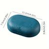 1pc Elegant Oval Plastic Soap Holder with Lid - Portable, Water-Draining Soap Box for Home and Travel Use