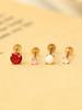 Minimal Piercing 14K Internal Quadruped Color Cubic Labret Piercing