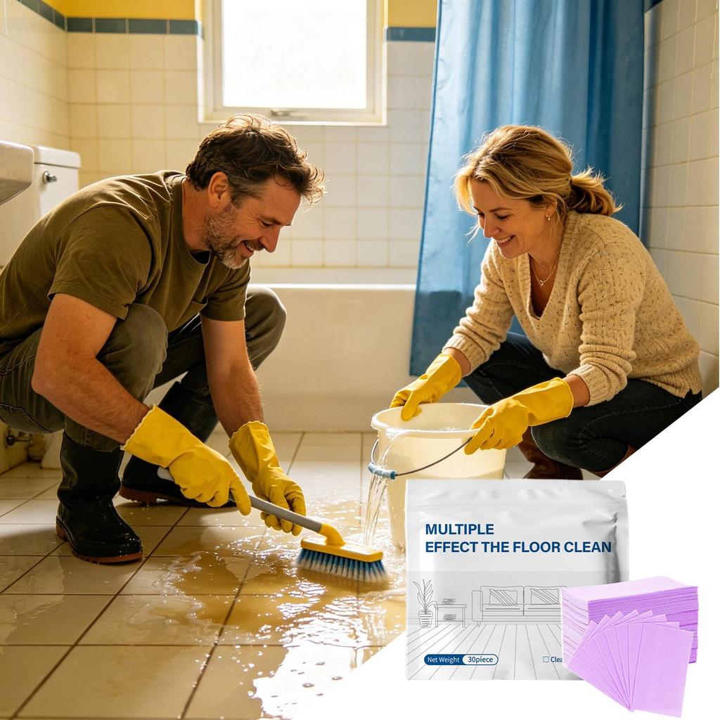 Floor Cleaner Tablets 30PCS Water-Soluble Sterilizing Fragrant Bathroom Kitchen Deodorant Dirt Toilet Cleaning Sheet