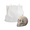 DIYs Silicone Mold for Making Skull Scented Candle Mould Table Ornament Halloween Resin Cement Gypsum Molds for Craft