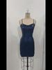 Rochie Retro Europeană & Americană 2024 Vară cu Mărgele și Paiete Verzi cu Bretele Sexy