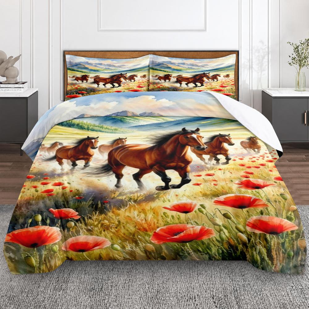 Construction Vehicles and Signs Bedding Set (1 duvet cover, 2 pillowcases, duvet not included)