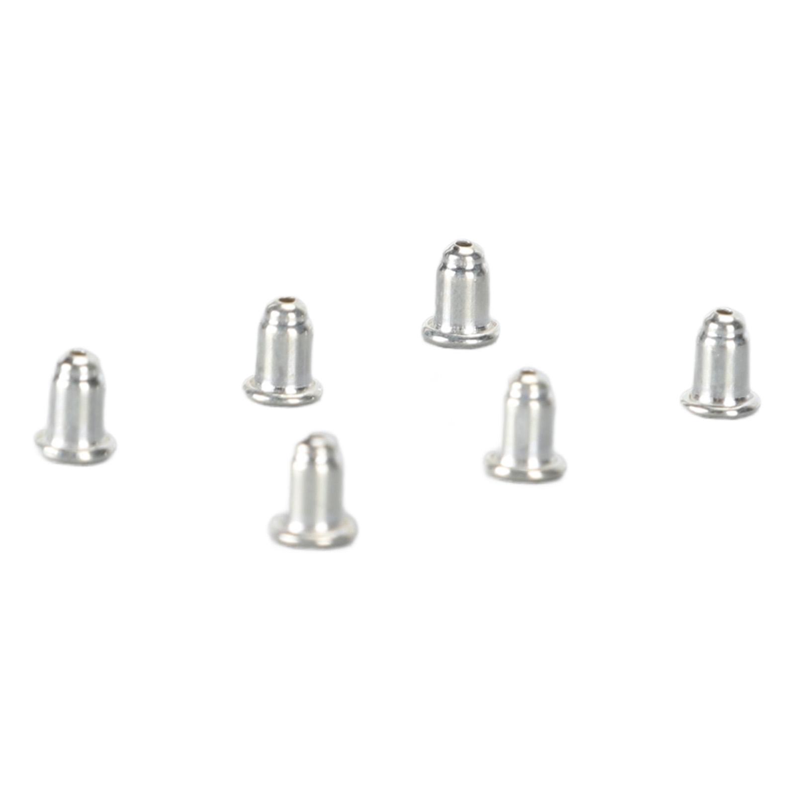 

Earring Backs 925 Silver Replacement Secure Locking Studs Backs for Women Girls 3 Pairs Silver серебряный