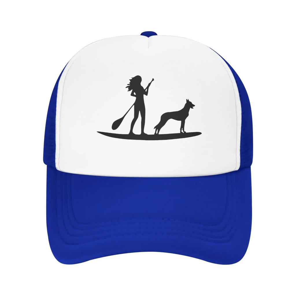 Standup Paddleboarding Belgian Malinois Dog Hiking Mesh Baseball Caps For Mens  Personalized Male Beach Coquette Hat Trucker Cap