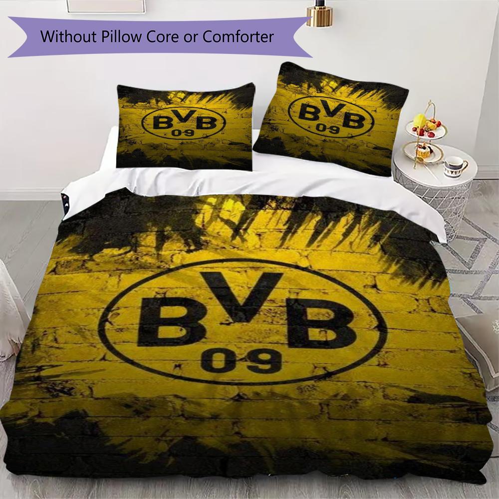 

Dortmund Pattern Bedding uilt Set uilt Cover Pillowcase Home Decoration Birthday Gift (1 * duvet cover + 2 * pillowcase without core)26 135x200cm