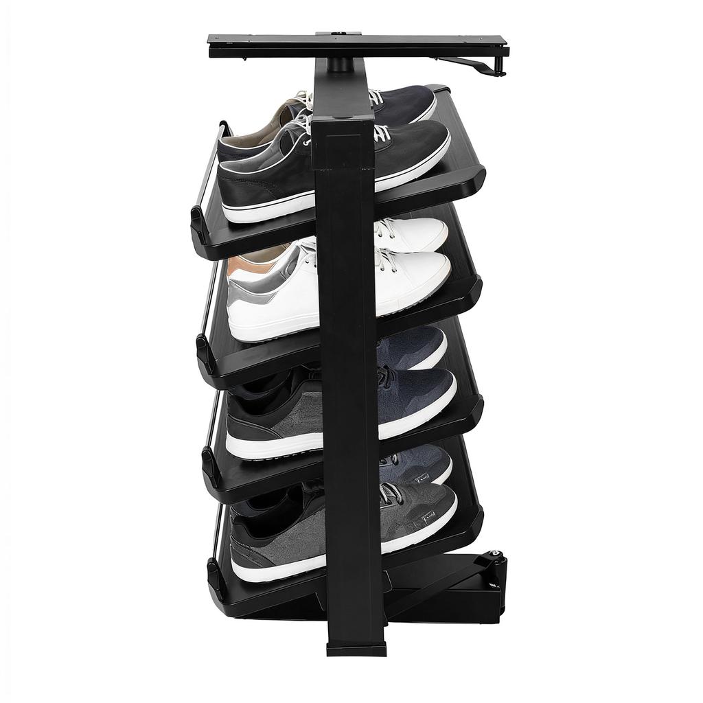 Pantofar Metalic Rotativ 360° Extensibil Rafturi pentru Pantofi cu Înălțime Ajustabilă Multistrat pentru Depozitare Eficientă