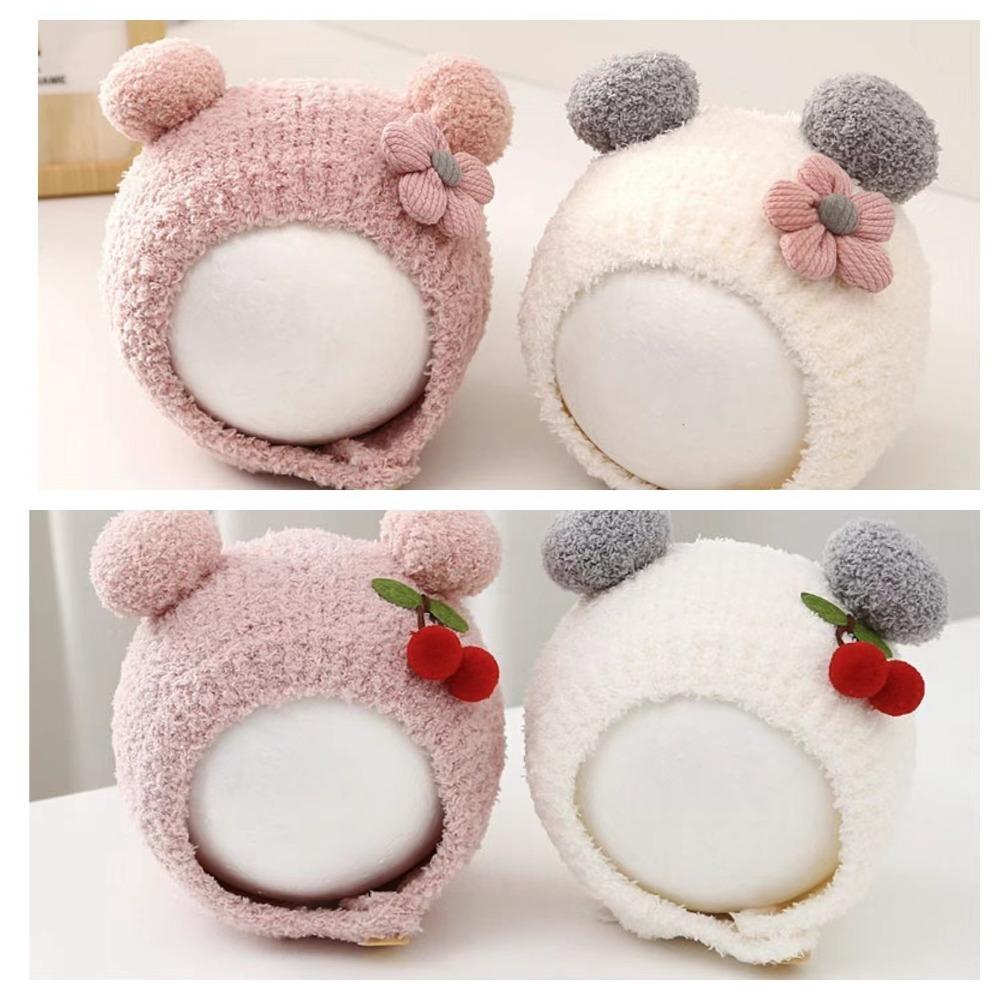 

Thickened Bonnet Caps Cute Bear Pullover Hat New Ear Protection Cap Autumn Winter 5