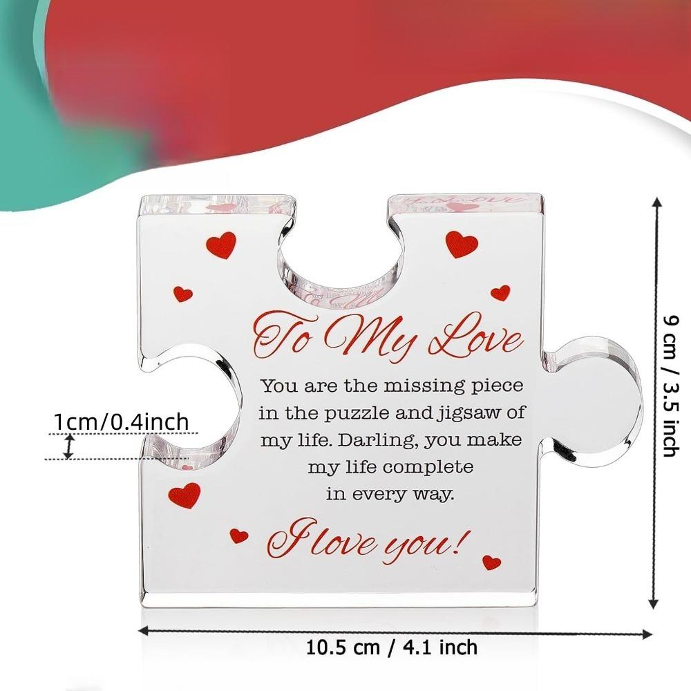 I Love You for Her, Him - To My Love Acrylic Block Puzzle - I Love You Women - Birthday, Anniversary, Valentine's Gift for Husband, Wife, Boyfriend,