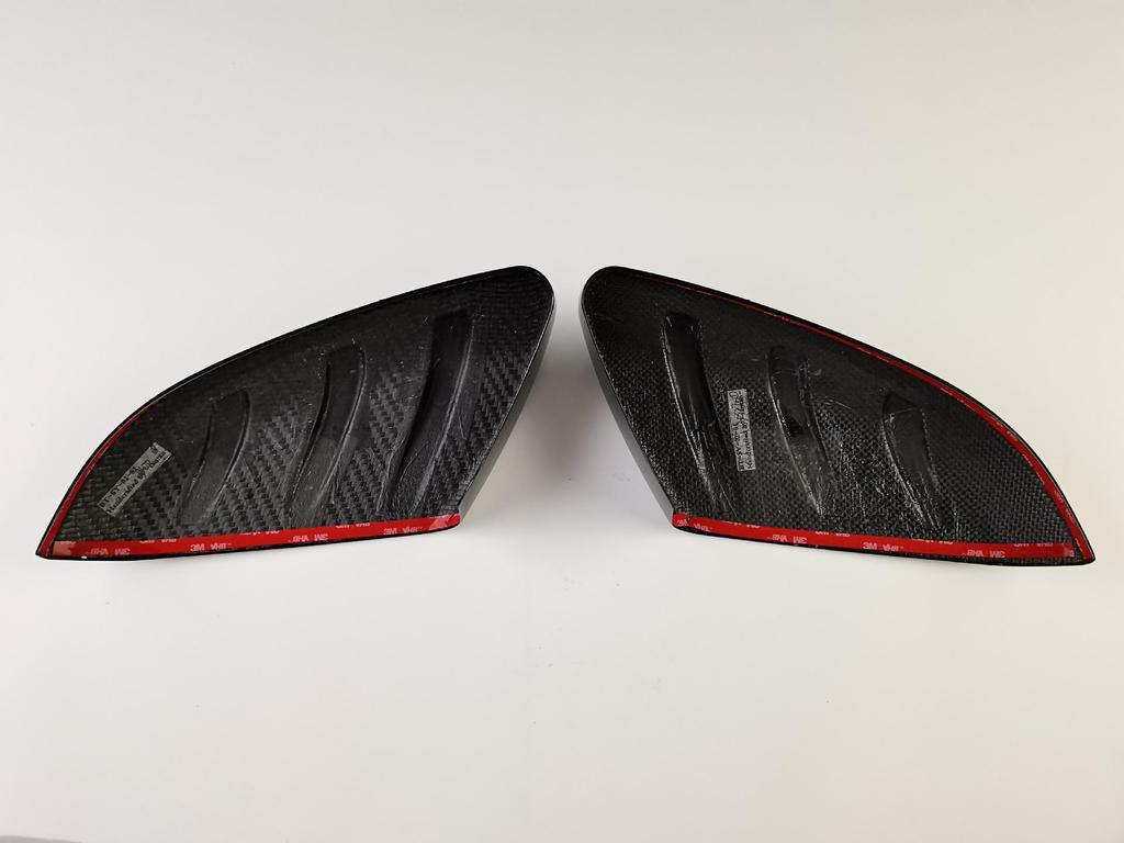 Carbon Fiber Rearview Mirror Cover for 10th Gen Honda Civic - Dry Carbon Exterior Enhancement