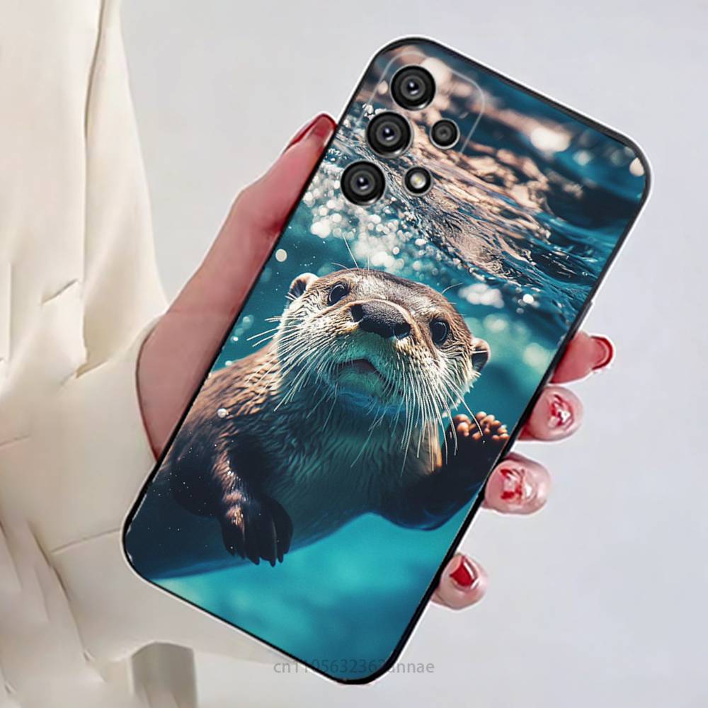 Sea Otters Animals Cute Phone Case for Samsung Galaxy A73,23,53,33,14,24,13,72,22,52,32,54,A34 Soft Cover