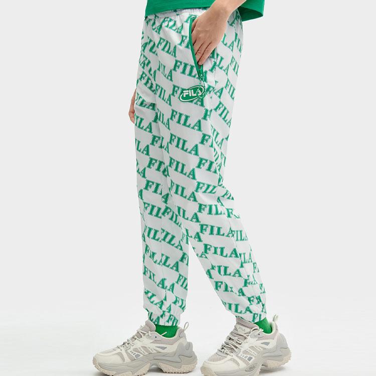 New FILA Knitted Sports Pants Women's All Over Print 2 F11W419806F-ZB