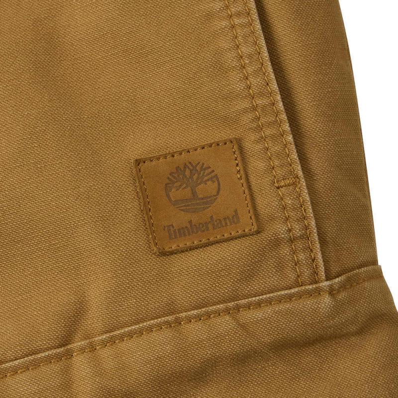Timberland Washed Canvas Insulated Fashionable Comfortable Versatile Cotton Jacket Men Jackets Khaki A5MAE-P47