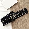 Stylish Rivet Waist Belt Adjustable PU Leather Corset For Women And Men Contemporary Waist Cincher Fashion Accessory