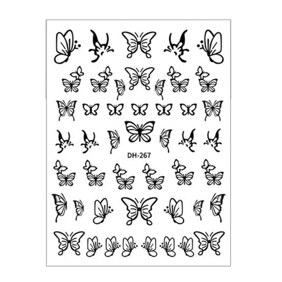 Manicure Decal Delicate Exquisite Glue-free Hollow Butterfly Nail Art Transfer Sticker for Women