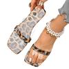 Fashion Flats Women Slippers Designer Pvc Sandals Leopard Woman Shoes 2025 Summer Fashion Flip Flops New Brand Dress Sandalias De Mujer