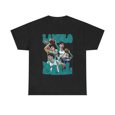 LaMelo Ball Graphic T Shirt Vintage Basketball NC Unisex Heavy Cotton Tee Unisex T-Shirt