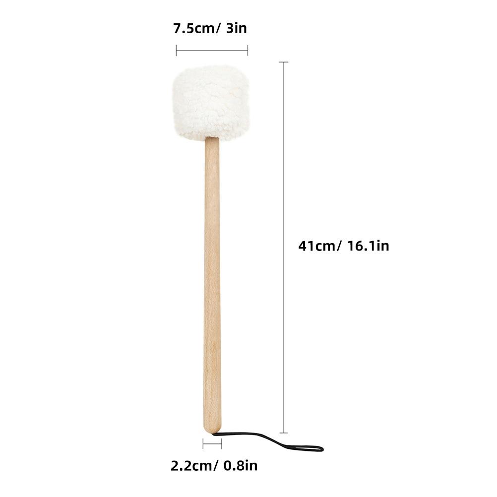 

Tibetan Style Singing Bowl Mallet Made with Strong Beech Wood and Comfortable Fleece for Mindfulness Rituals Bowl Striker Tool