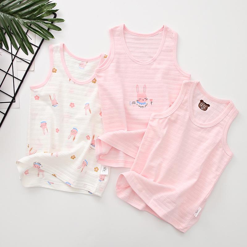 

Комплект-тройка в корейском стиле: Мягкий и удобный детский весенне-летний жилет и детская майка 110 (Height 90-100cm)