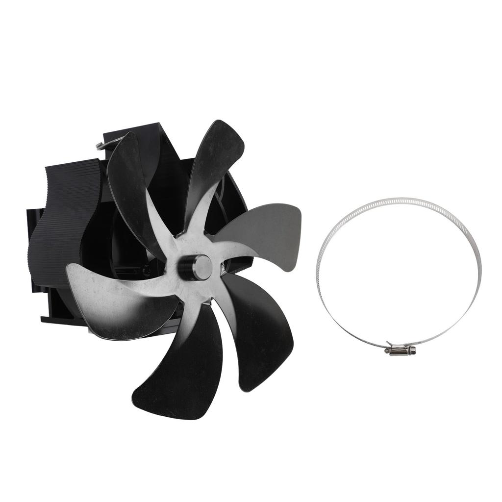 Wood Stove Fan Heat Powered 6 Blades Hanging Stove Fan Silent Flue Pipe Hanging Fireplace Fan Eco