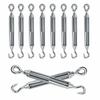 304 Stainless Steel Turnbuckle, Rust-Resistant, High-Strength Turnbuckle, Stainless Steel Hook & Eye, Rigging Tensioner, Weather-Resistant Hook for Ro