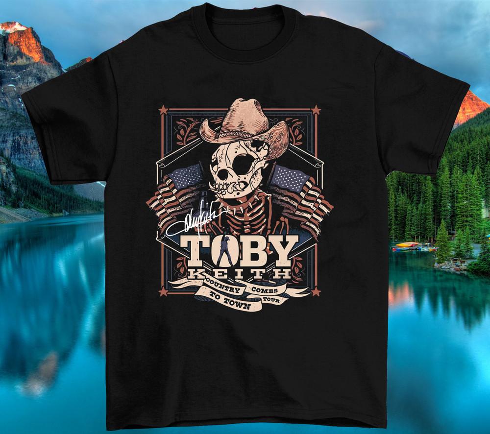 Toby Keith Tour Concert Heavy Cotton Full Size Unisex Classic Black Shirt Unisex T-Shirt XL