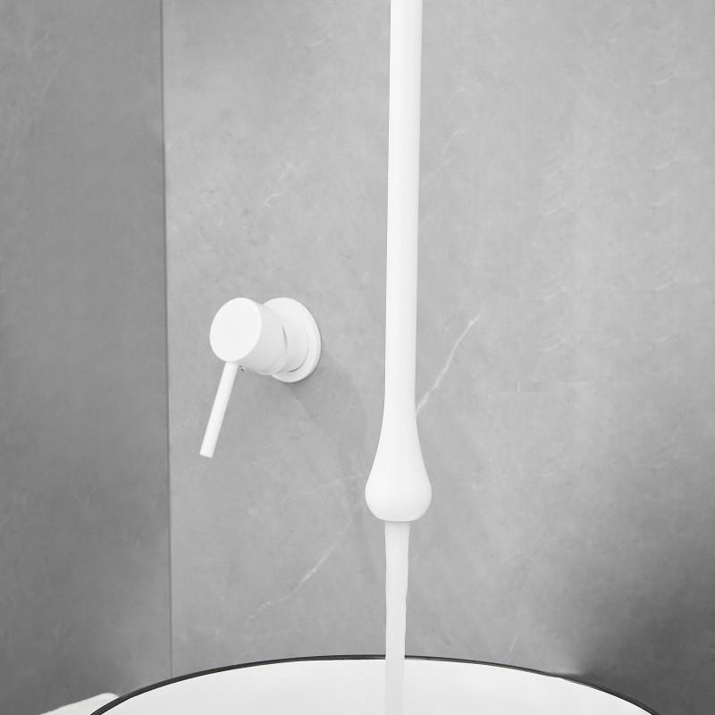 Wall-Mounted Water Drop Faucet with Adjustable Boom, Single-Hole Control, for Hot & Cold Water