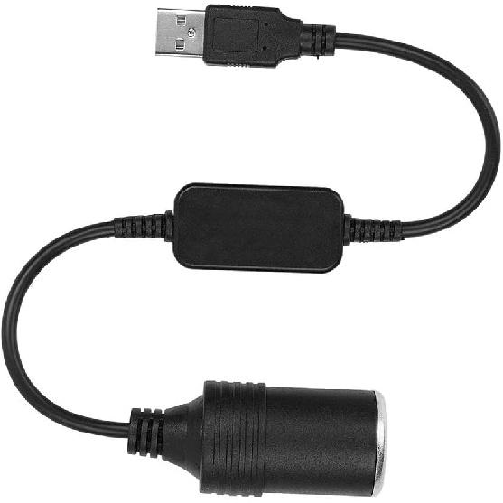 ZPSHYD USB to 12V Cigarette Lighter Adapter, 5V to 12V Step Up Converter Cable, 10W Max Female Car Socket Power Cord for Dash Cam, GPS, LED Strip,