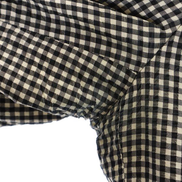 Lanvin Silk Check Pattern Tailored Jacket ST46-54 Black X White Men's Used