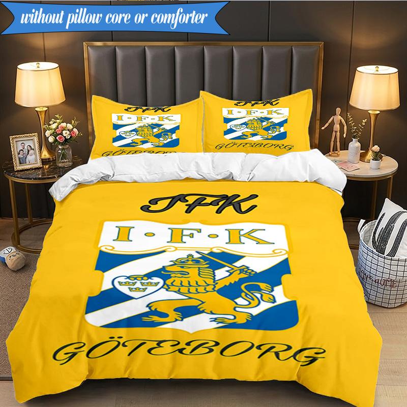 3PCS Ifk Lion Crest Emblem Bedding Set 2D Printing (Includes 1 Duvet Cover + 2 Pillowcases Coreless), Bedroom decor,Fan gift