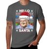 Hello Santa Tshirt Basic Solid Color Casual Tee Shirt