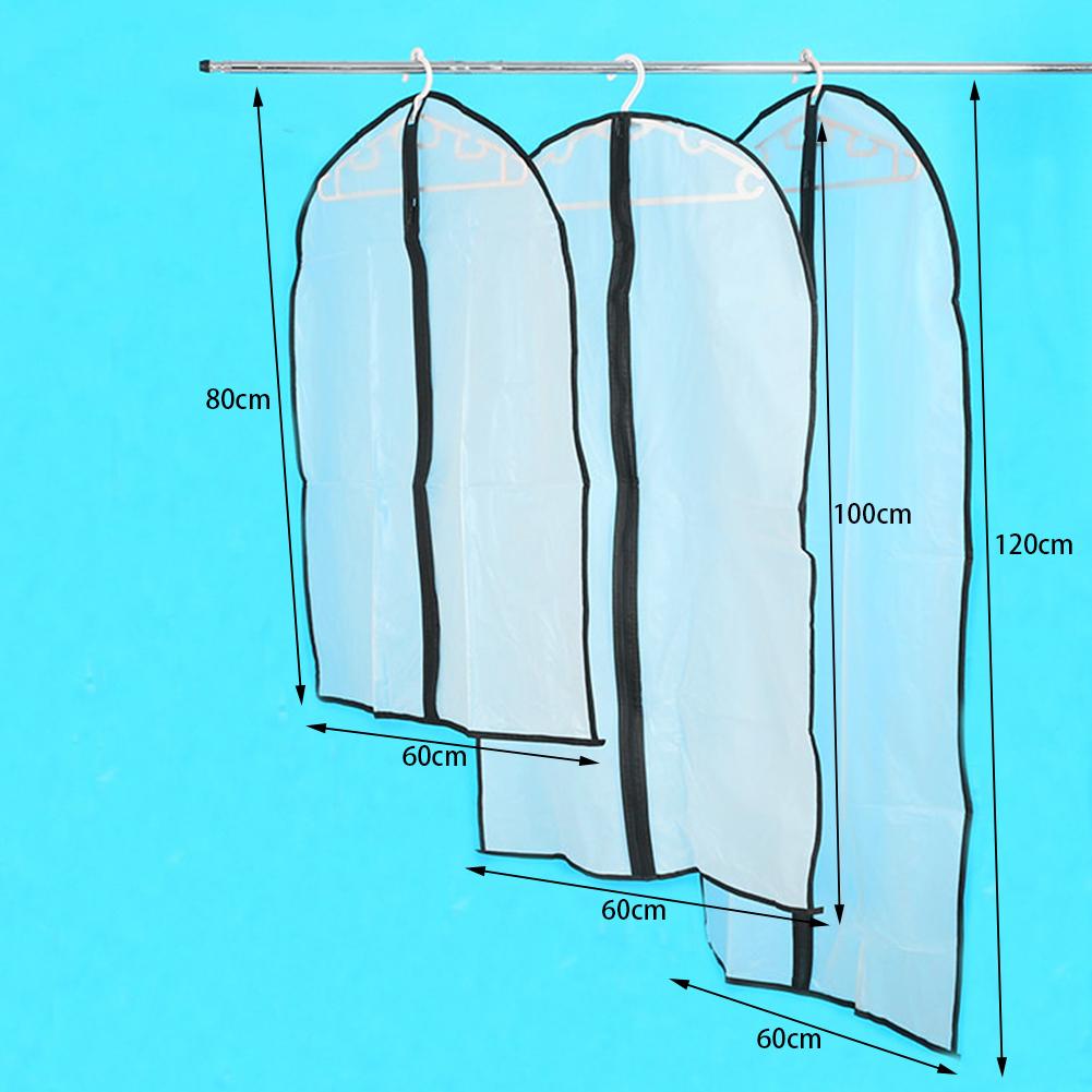 5pcs/set Clothes Dust Cover,Moisture-proof Foldable Storage Bag for Suit Coat Dress,Wardrobe Hanging Organizer Bags for Closet