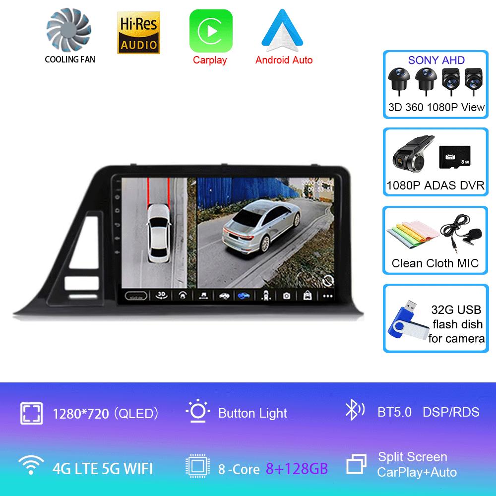 For Toyota C-HR CHR 2016-2020 Car Radio Android 14 Carplay Auto Screen Multimedia Player Right Hand Driver Stereo 2din Head Unit