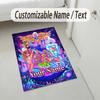 Personalized Crystal Velvet Carpet,Lady Gaga Custom Printed Name, Plush Area Rug For Home Indoor Decor