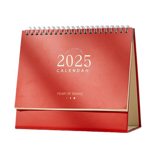 2025 Desk Calendar Monthly Planner Coil Binding Calendar Standing Flip Calendar Note Pads for Home Office Classroom