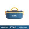 Microwaveable Insulated Lunch Box with Cutlery: Large Capacity Bento for Office Workers and Students