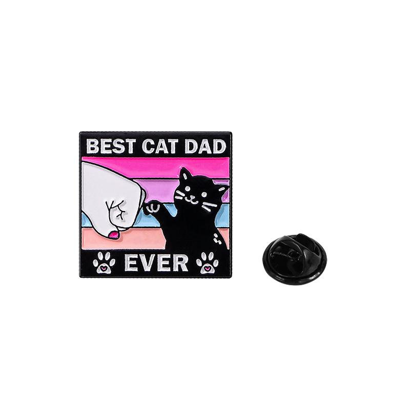 

4 Styles New Capybara Colorful Enamel Brooches Black Kitten Nurse Best Cat Dad Ever With Paw Pins Gift For Pet Lovers