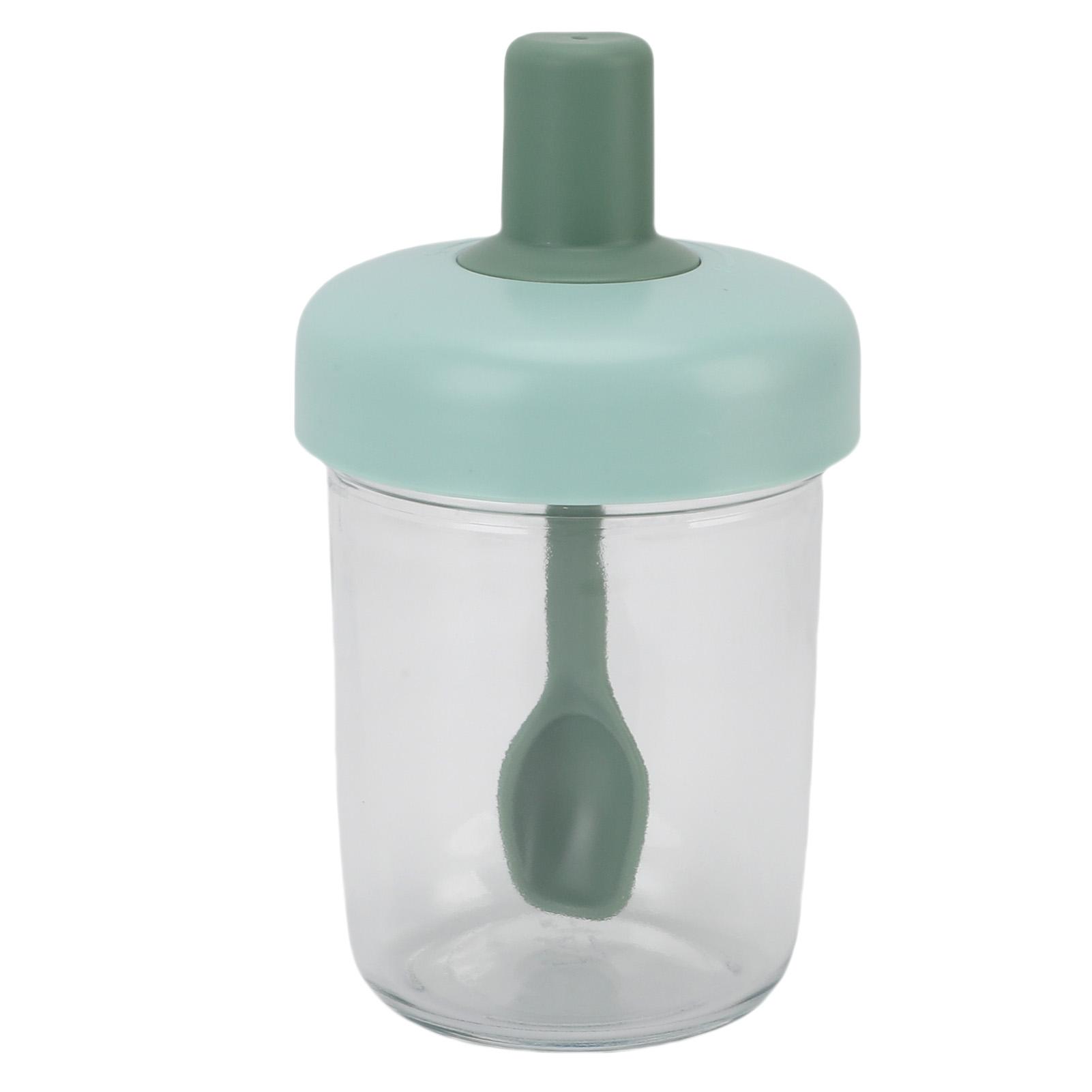 

Контейнер для овсянки с двойной силиконовой ручкой и ложкой, переносная банка для хранения овса на ночь для йогуртового супа зелёный