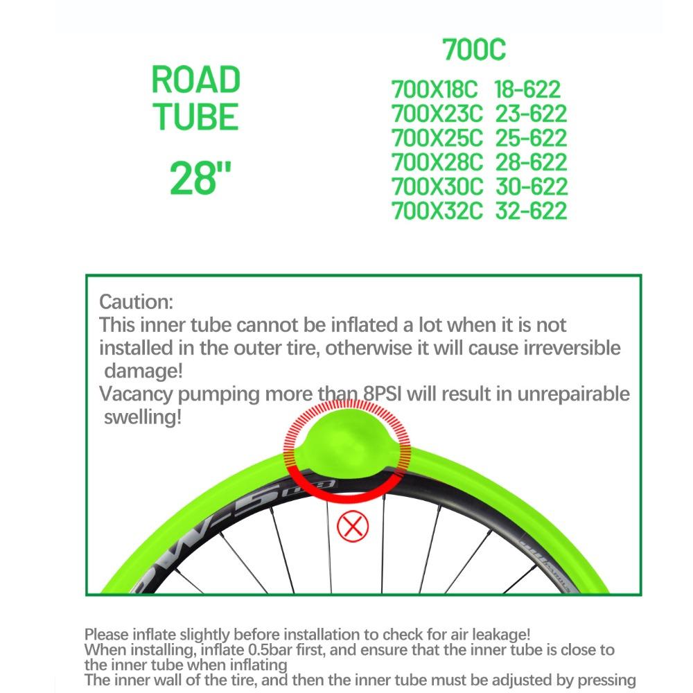 TPU Bicycle Inner Tube French Valve Bike TPU Inner Tube Durable Road Bike