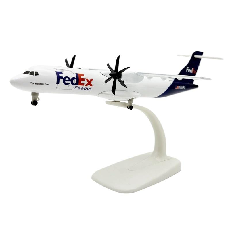 

1/400 Scale Toy Planes 20cm Fedex ATR Plane Model Aircraft Alloy Metal Airplane Model W Wheels Landing Gears Children Toys