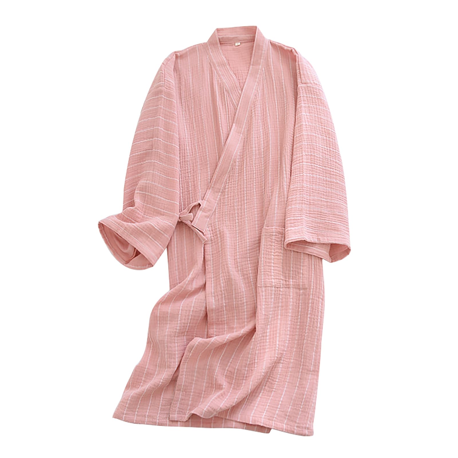 

Japanese style double after gentle on the hot nursing [ASHE RANGEEL] pajamas, yukata, nightwear, ladies loungewear, jinbei, gauze, 3/4 sleeves,